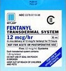 Box of fentanyl transdermal patches.